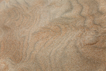 Fototapeta na wymiar The wavy surface of a sand dune. Background. Space for text.