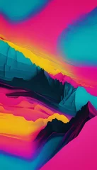 Foto op Canvas Colorful abstract picture of the mountains © A.willem