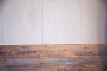 The wooden board wall adorned with wooden decorations