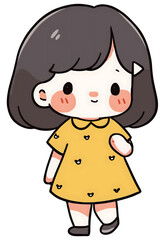 Cute children's illustration boy girl kindergarten student Cartoon decoration