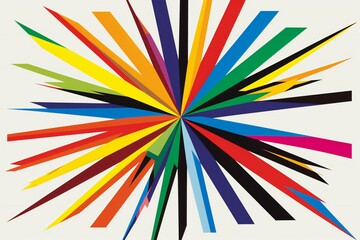 Naklejka premium Colorful radial, radiating lines, Circular, concentric stripes, Starburst, sunburst element