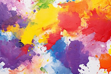 Abstract watercolor background with colorful splashes,  Hand-drawn illustration