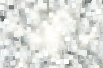 Abstract of white and grey cubes,  Futuristic background