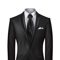 black suit, transparent background png