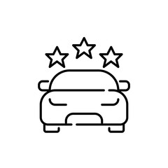 Good rating premium car rental service. Pixel perfect, editable stroke icon