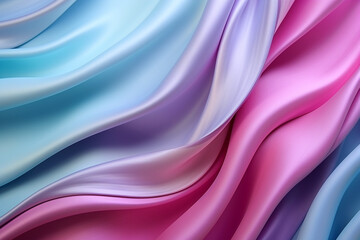 Obraz premium Violet pink and mint abstract neon wave background created with Generative AI