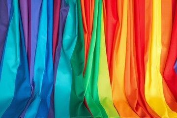 Colorful fabric texture background,  Close up of rainbow fabric background