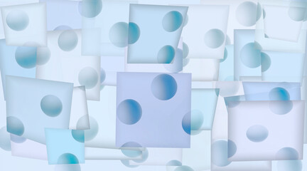 Abstract collage with round and quadrangular shapes