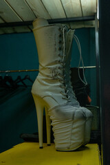 female beauty girl sexy fashion shoes woman style vintage women adult elegant lady model person fetish boots leather sho
