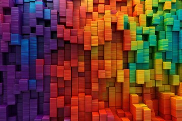 Colorful  of abstract geometric composition, cubes background