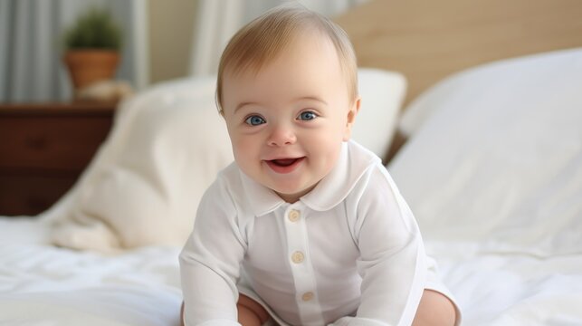 Baby boy with Down Syndrome