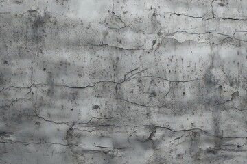 Texture of gray concrete wall with cracks and scratches which can be used as a background