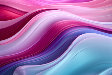 Fototapeta premium Violet pink and mint abstract neon wave background created with Generative AI
