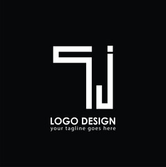 QJ QJ Logo Design, Creative Minimal Letter QJ QJ Monogram