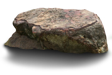 Set of stones white background Clipping path