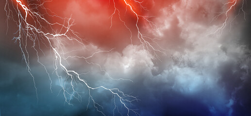 Lightning, thunder cloud dark cloudy sky