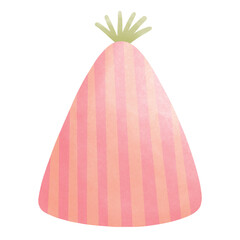 Birthday party hat with straight lines pattern