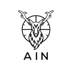 AIN  logo design template vector. AIN Business abstract connection vector logo. AIN icon circle logotype.
