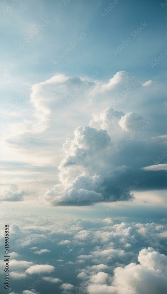 Poster a view of the sky from an airplane. generative ai.