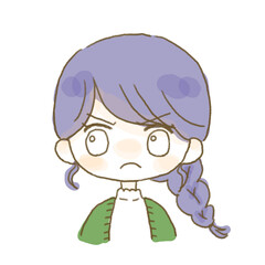 怒っている女性のイラスト