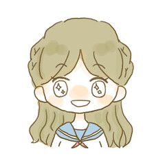 喜ぶ表情を浮かべる女の子
