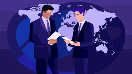 World wide business concept image. Vector illustration.