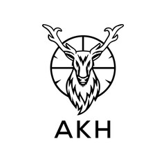 AKH  logo design template vector. AKH Business abstract connection vector logo. AKH icon circle logotype.
