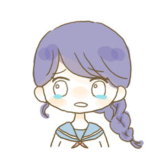 泣いている女性のイラスト