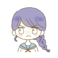 怒っている女性のイラスト