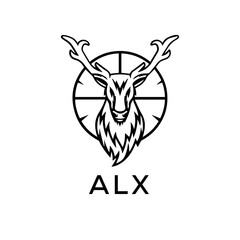 ALX  logo design template vector. ALX Business abstract connection vector logo. ALX icon circle logotype.
