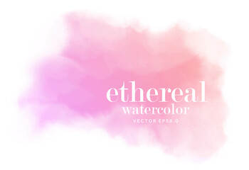 abstract soft pink gradient ethereal watercolor vector background