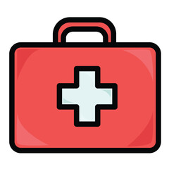 Obraz premium First aid box isolated on white background. Health, help and medical diagnostics concept.