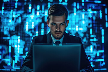 Ethical Hacker in suit, Penetration Tester, Testing computer systems, networks, or applications for...