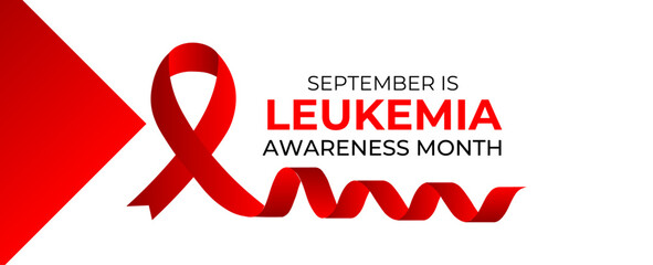 September leukemia awareness month flat vector illustration. A health design for banner, poster, flyer, brochure, card, greeting card, background, web. Protection, healthcare, prevention concept.