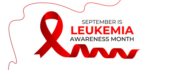 September leukemia awareness month flat vector illustration. A health design for banner, poster, flyer, brochure, card, greeting card, background, web. Protection, healthcare, prevention concept.