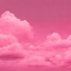 Pink sky. 2D animation of pink clouds.