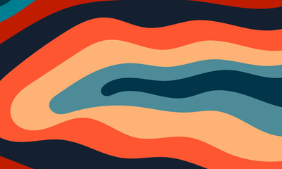 fluid pattern vintage colorful waves background