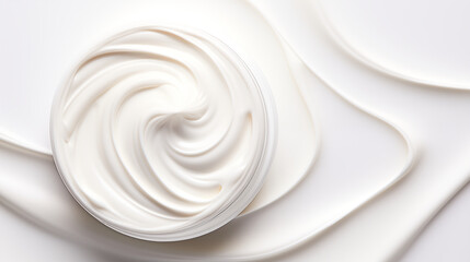 Creamy Texture Close-Up - A White, Smooth. Generative AI.