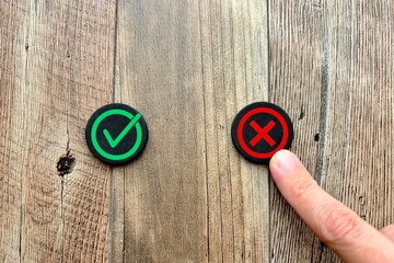 間違いを選択をする