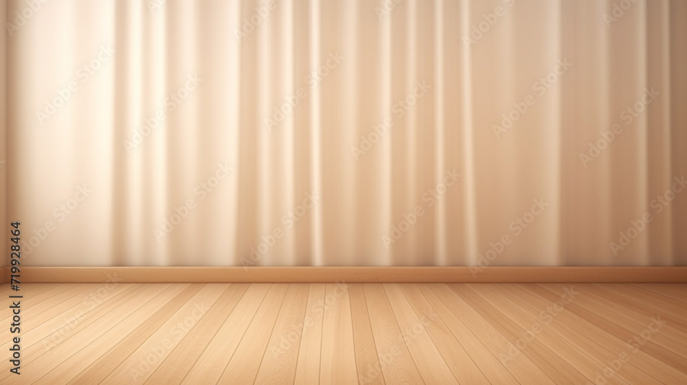 Poster wood table background texture. empty space for display product. parquet floor with generative ai.