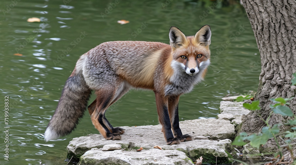 Wall mural red fox vulpes