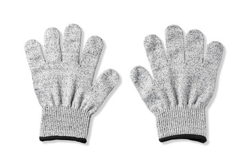 Blade-proof gloves placed against a white background.