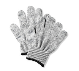 Blade-proof gloves placed against a white background.