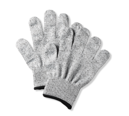 Blade-proof gloves placed against a white background.