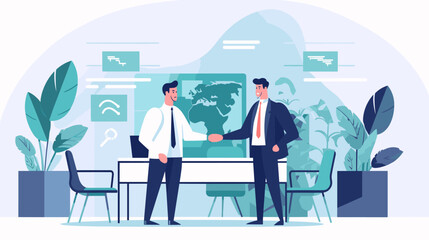 World wide business concept image. Vector illustration.