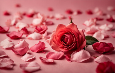 close up of pink roses  Valentine's Day Rose Background 