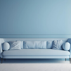 Fototapeta na wymiar Empty wall in modern minimalistic living room