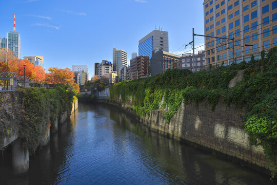 Kanda River, Bunkyo, near Suidobashi Station Tokyo, Japan Nov 29 2023