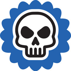 Fototapeta premium skull flower, icon