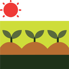 agriculture, safe food, good food, healt, field, animals, sowing, rain, sun, icon